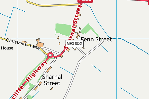 ME3 8QG map - OS VectorMap District (Ordnance Survey) ME3 8QG map - OS VectorMap District (Ordnance Survey)