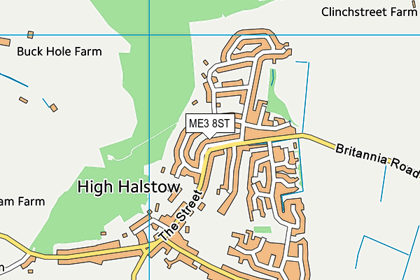 ME3 8ST map - OS VectorMap District (Ordnance Survey) ME3 8ST map - OS VectorMap District (Ordnance Survey)