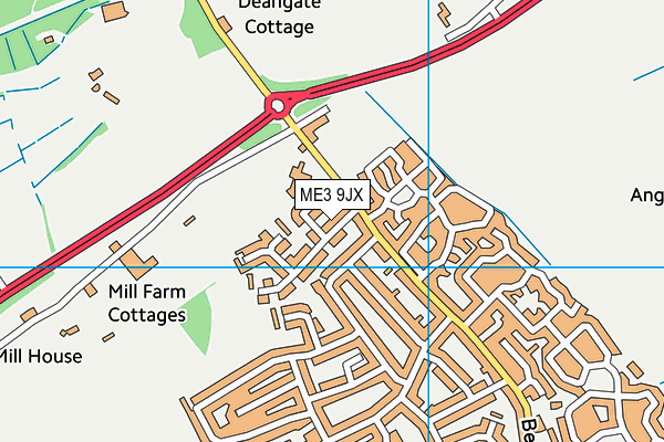 ME3 9JX map - OS VectorMap District (Ordnance Survey) ME3 9JX map - OS VectorMap District (Ordnance Survey)