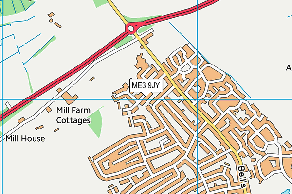 ME3 9JY map - OS VectorMap District (Ordnance Survey) ME3 9JY map - OS VectorMap District (Ordnance Survey)