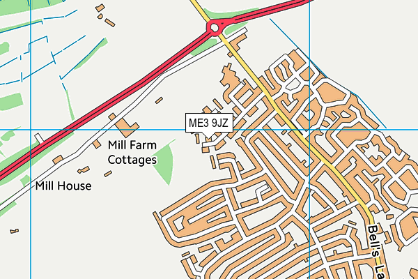 ME3 9JZ map - OS VectorMap District (Ordnance Survey)