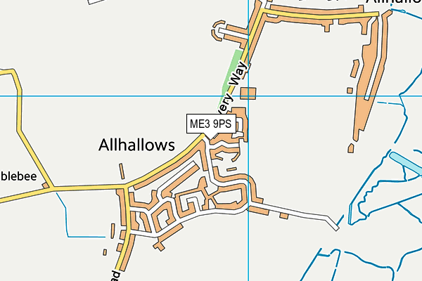 ME3 9PS map - OS VectorMap District (Ordnance Survey)