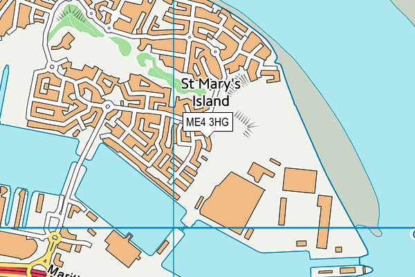 ME4 3HG map - OS VectorMap District (Ordnance Survey) ME4 3HG map - OS VectorMap District (Ordnance Survey)