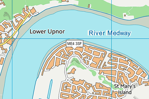 ME4 3SF map - OS VectorMap District (Ordnance Survey)