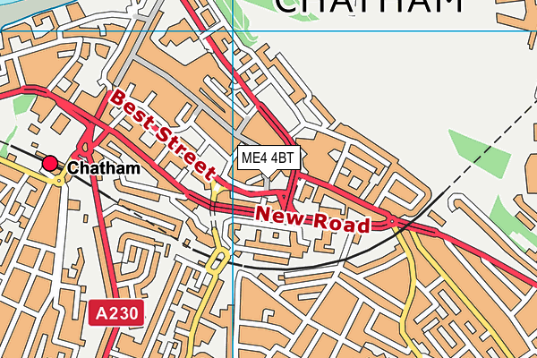 ME4 4BT map - OS VectorMap District (Ordnance Survey) ME4 4BT map - OS VectorMap District (Ordnance Survey)