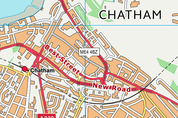 ME4 4BZ map - OS VectorMap District (Ordnance Survey) ME4 4BZ map - OS VectorMap District (Ordnance Survey)