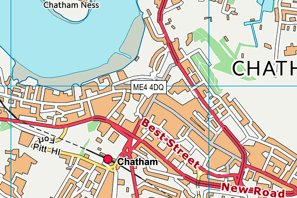 ME4 4DQ map - OS VectorMap District (Ordnance Survey) ME4 4DQ map - OS VectorMap District (Ordnance Survey)