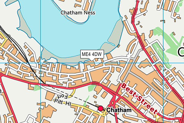 ME4 4DW map - OS VectorMap District (Ordnance Survey) ME4 4DW map - OS VectorMap District (Ordnance Survey)