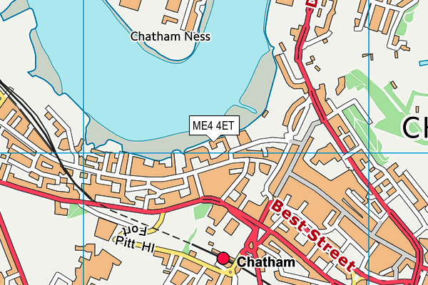 ME4 4ET map - OS VectorMap District (Ordnance Survey)
