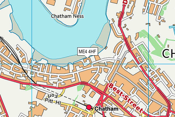 ME4 4HF map - OS VectorMap District (Ordnance Survey) ME4 4HF map - OS VectorMap District (Ordnance Survey)