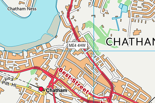 ME4 4HW map - OS VectorMap District (Ordnance Survey) ME4 4HW map - OS VectorMap District (Ordnance Survey)
