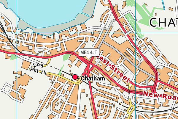 ME4 4JT map - OS VectorMap District (Ordnance Survey)