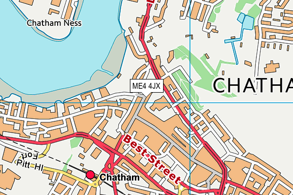 ME4 4JX map - OS VectorMap District (Ordnance Survey) ME4 4JX map - OS VectorMap District (Ordnance Survey)