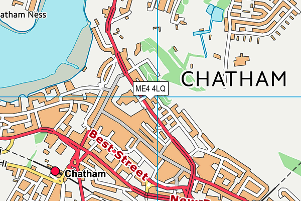 ME4 4LQ map - OS VectorMap District (Ordnance Survey) ME4 4LQ map - OS VectorMap District (Ordnance Survey)