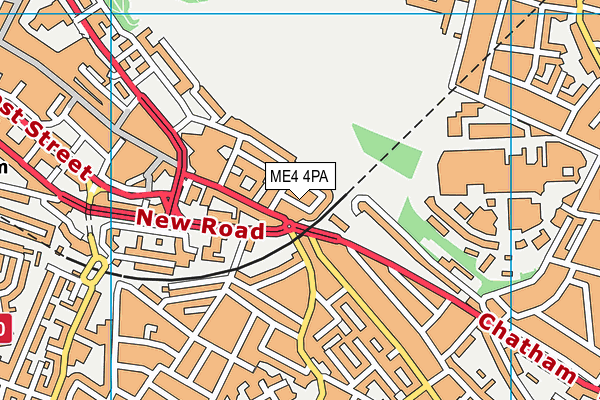 ME4 4PA map - OS VectorMap District (Ordnance Survey)