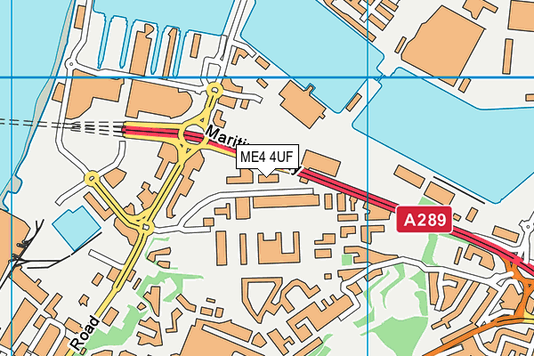 ME4 4UF map - OS VectorMap District (Ordnance Survey)