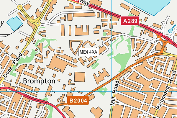 ME4 4XA map - OS VectorMap District (Ordnance Survey)