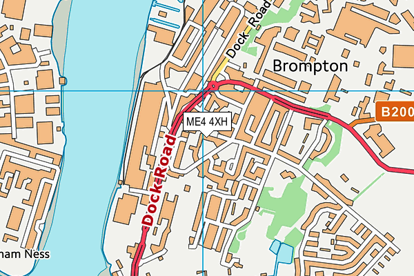 ME4 4XH map - OS VectorMap District (Ordnance Survey)
