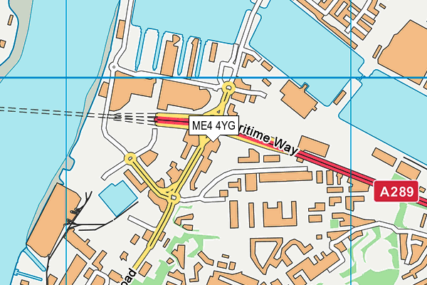 ME4 4YG map - OS VectorMap District (Ordnance Survey) ME4 4YG map - OS VectorMap District (Ordnance Survey)