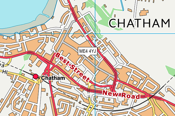 ME4 4YJ map - OS VectorMap District (Ordnance Survey)