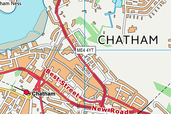 ME4 4YT map - OS VectorMap District (Ordnance Survey) ME4 4YT map - OS VectorMap District (Ordnance Survey)
