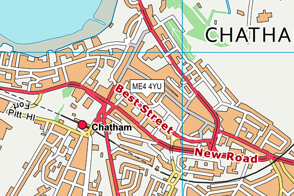 ME4 4YU map - OS VectorMap District (Ordnance Survey) ME4 4YU map - OS VectorMap District (Ordnance Survey)