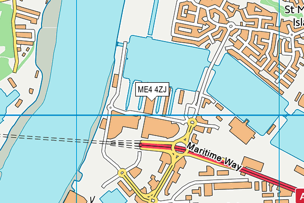 ME4 4ZJ map - OS VectorMap District (Ordnance Survey) ME4 4ZJ map - OS VectorMap District (Ordnance Survey)