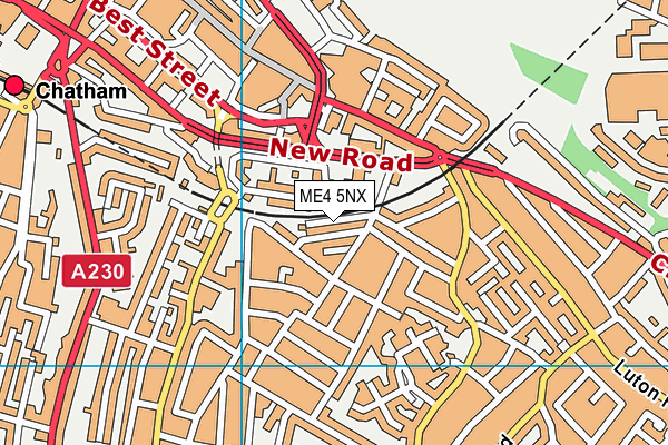ME4 5NX map - OS VectorMap District (Ordnance Survey)