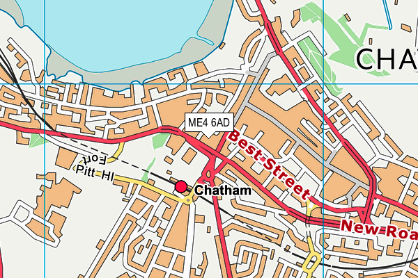 ME4 6AD map - OS VectorMap District (Ordnance Survey)