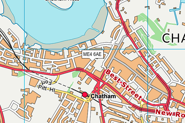ME4 6AE map - OS VectorMap District (Ordnance Survey)