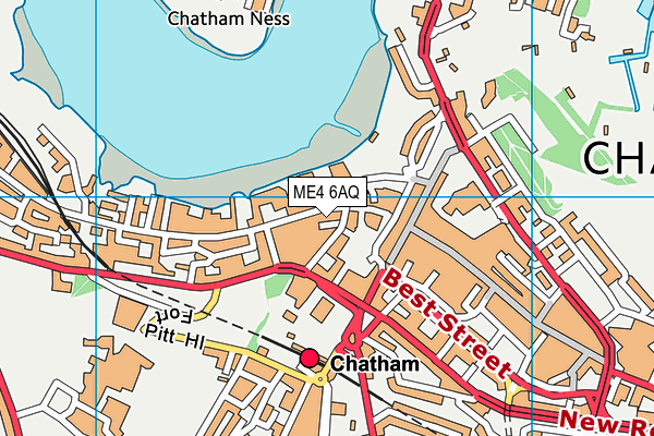 ME4 6AQ map - OS VectorMap District (Ordnance Survey)