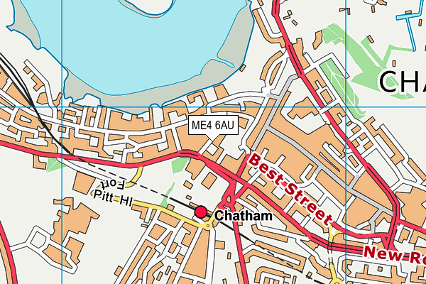 ME4 6AU map - OS VectorMap District (Ordnance Survey)