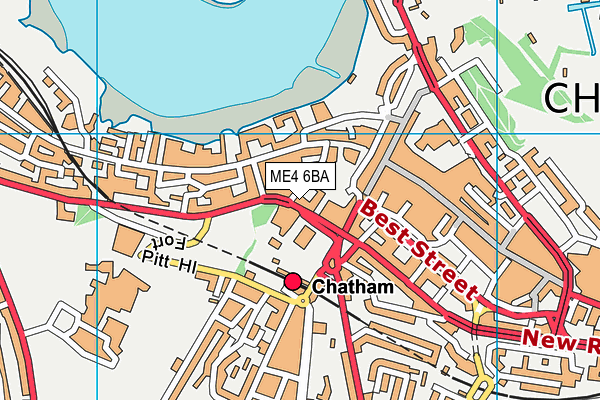 ME4 6BA map - OS VectorMap District (Ordnance Survey) ME4 6BA map - OS VectorMap District (Ordnance Survey)