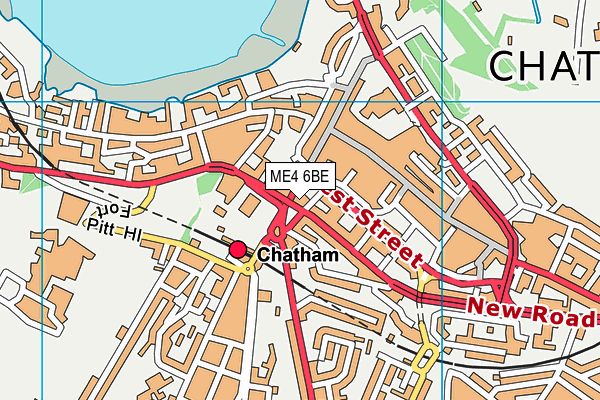 ME4 6BE map - OS VectorMap District (Ordnance Survey) ME4 6BE map - OS VectorMap District (Ordnance Survey)