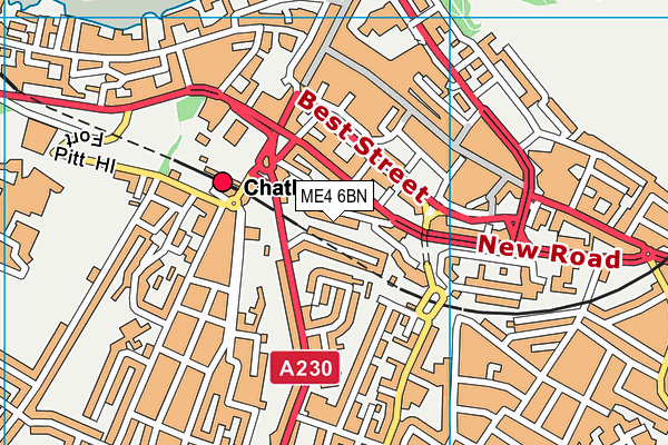 ME4 6BN map - OS VectorMap District (Ordnance Survey)