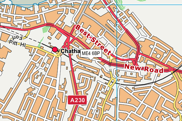 ME4 6BP map - OS VectorMap District (Ordnance Survey)