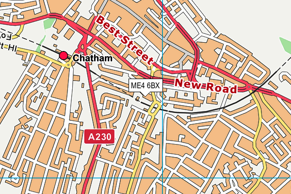 ME4 6BX map - OS VectorMap District (Ordnance Survey)
