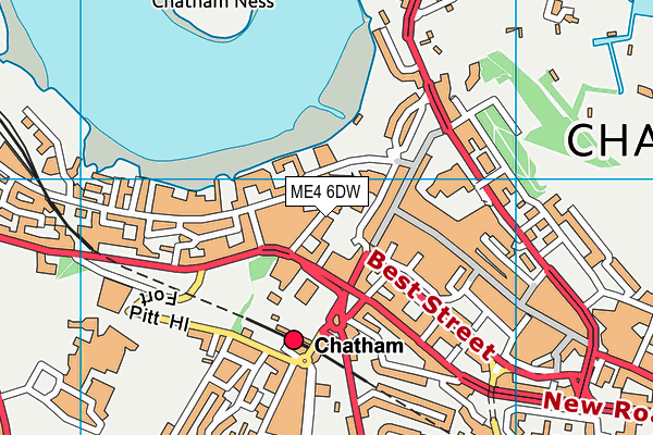ME4 6DW map - OS VectorMap District (Ordnance Survey) ME4 6DW map - OS VectorMap District (Ordnance Survey)