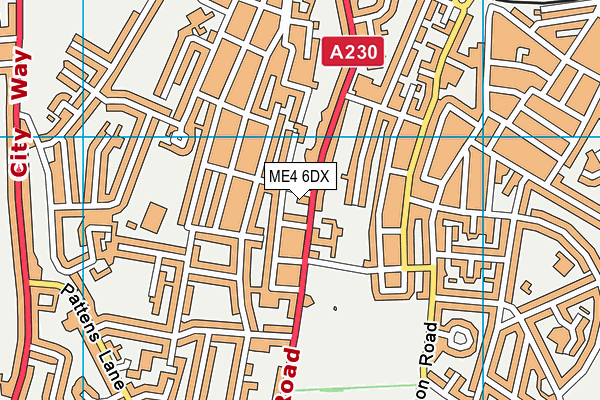ME4 6DX map - OS VectorMap District (Ordnance Survey)