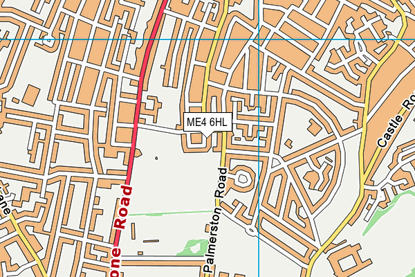 ME4 6HL map - OS VectorMap District (Ordnance Survey)