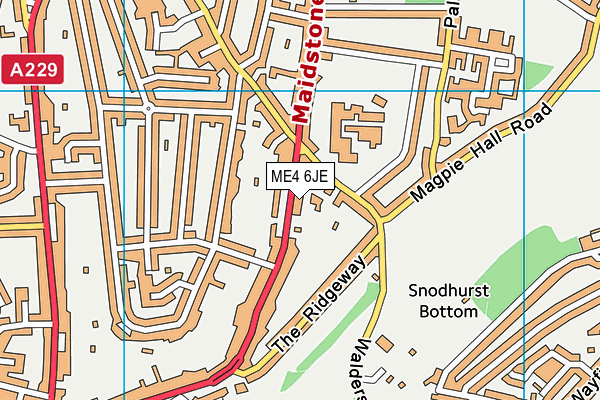 ME4 6JE map - OS VectorMap District (Ordnance Survey)