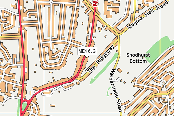 ME4 6JG map - OS VectorMap District (Ordnance Survey)