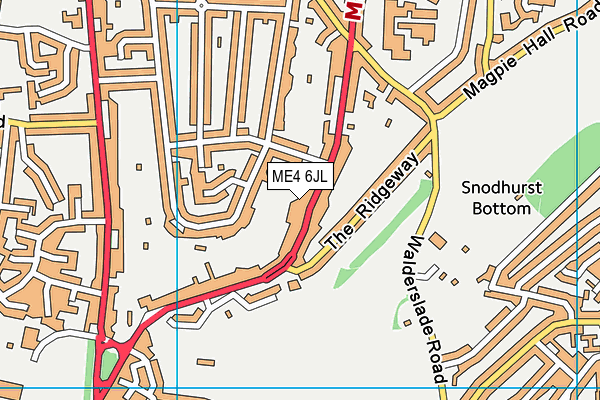 ME4 6JL map - OS VectorMap District (Ordnance Survey) ME4 6JL map - OS VectorMap District (Ordnance Survey)