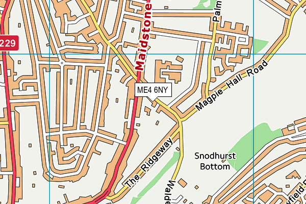 ME4 6NY map - OS VectorMap District (Ordnance Survey) ME4 6NY map - OS VectorMap District (Ordnance Survey)