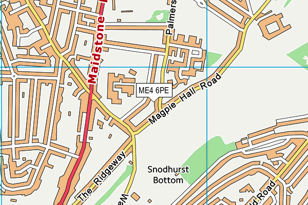 ME4 6PE map - OS VectorMap District (Ordnance Survey)