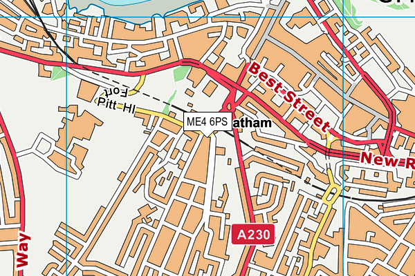 ME4 6PS map - OS VectorMap District (Ordnance Survey)