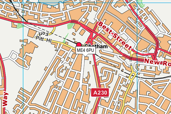 ME4 6PU map - OS VectorMap District (Ordnance Survey)