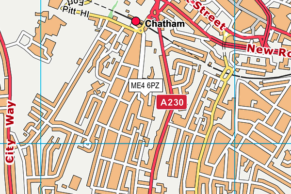 ME4 6PZ map - OS VectorMap District (Ordnance Survey) ME4 6PZ map - OS VectorMap District (Ordnance Survey)