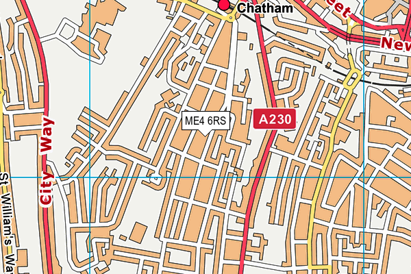ME4 6RS map - OS VectorMap District (Ordnance Survey)