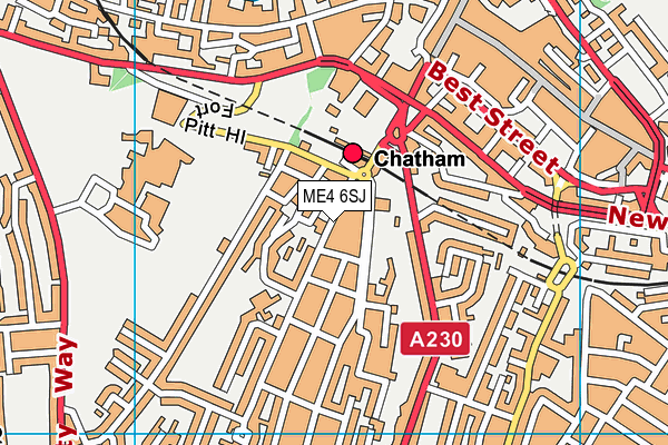 ME4 6SJ map - OS VectorMap District (Ordnance Survey)